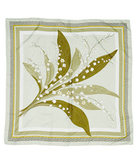 GS FLORAL PRINTED SILKY TWILL SCARF