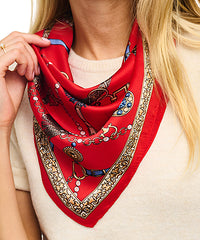 GS HORSEBIT CHAIN & TASSEL PRINT BANDANA