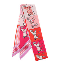 GS PRINTED HORSE TWILLY SCARF