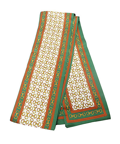 GS MULTI HORSEBIT PRINT NARROW SCARF