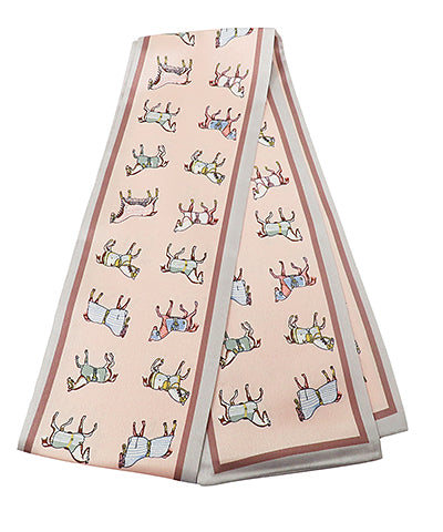 GS MULTI HORSE PRINT NARROW SCARF