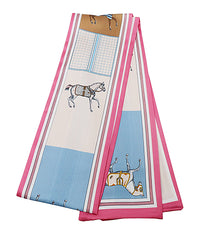GS HORSE BLOCK PRINT NARROW SCARF