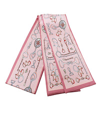 GS HORSEBIT AND STIRRUP PRINT NARROW SCARF