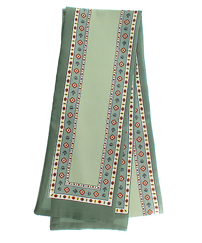 GS MULTI SHAPE PATTERN NARROW SCARF