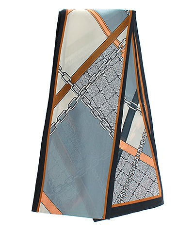 GS CHAIN PRINT NARROW SCARF