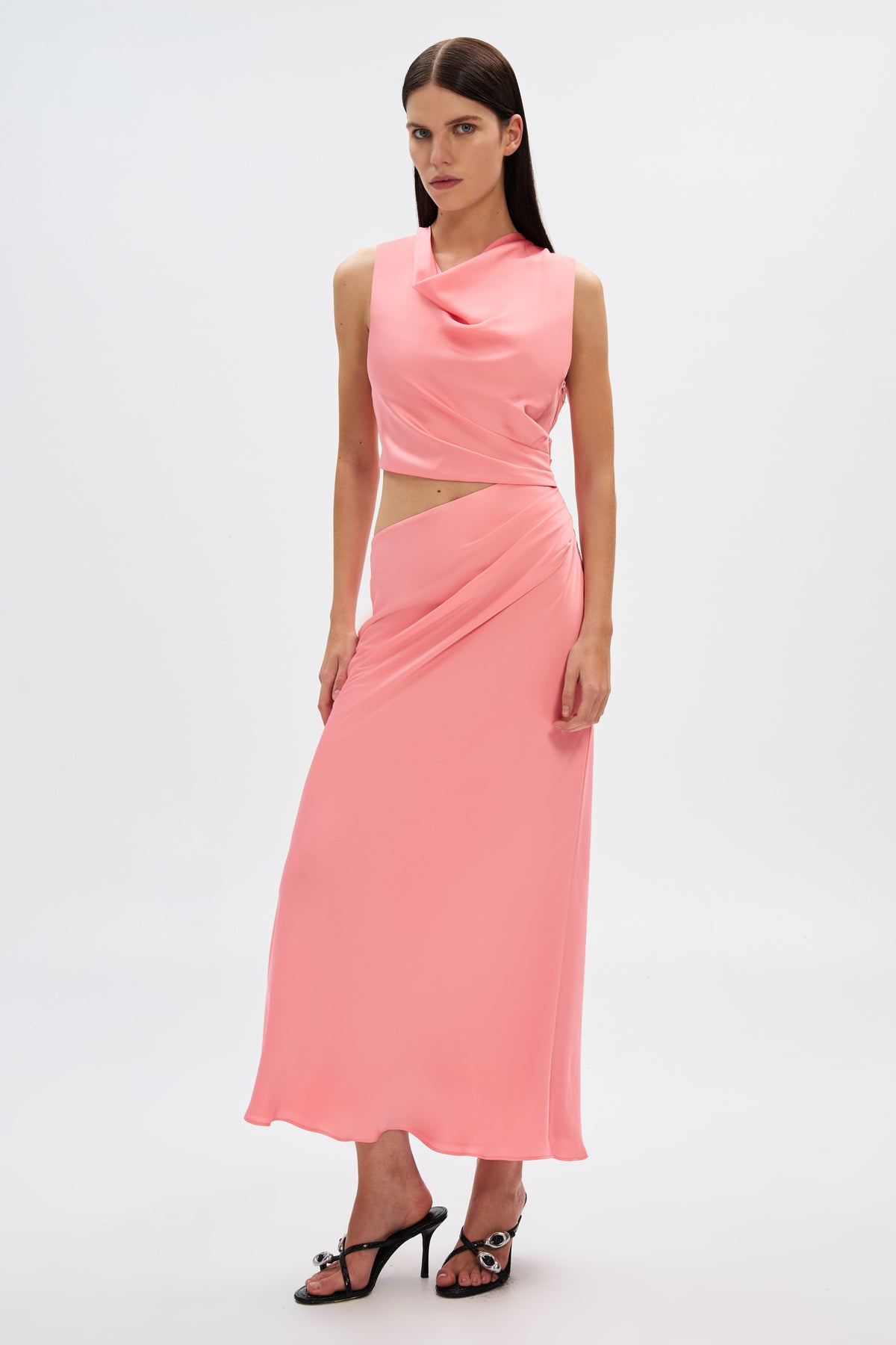 MISHA AMADEUS SATIN DRESS