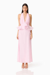 ELLIATT FIORINA HALTER NECK PEPLUM GOWN