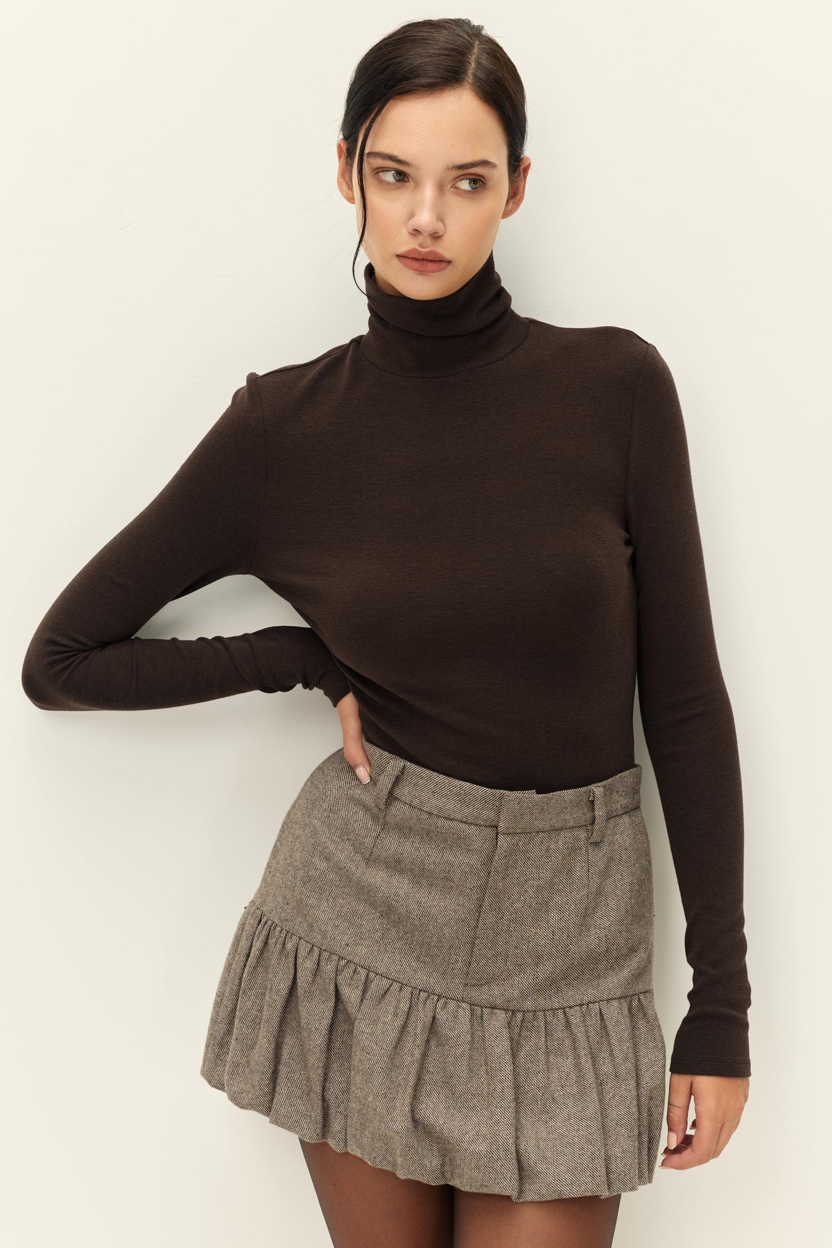 ELODIE BEATRICE BUBBLE HEM SKIRT
