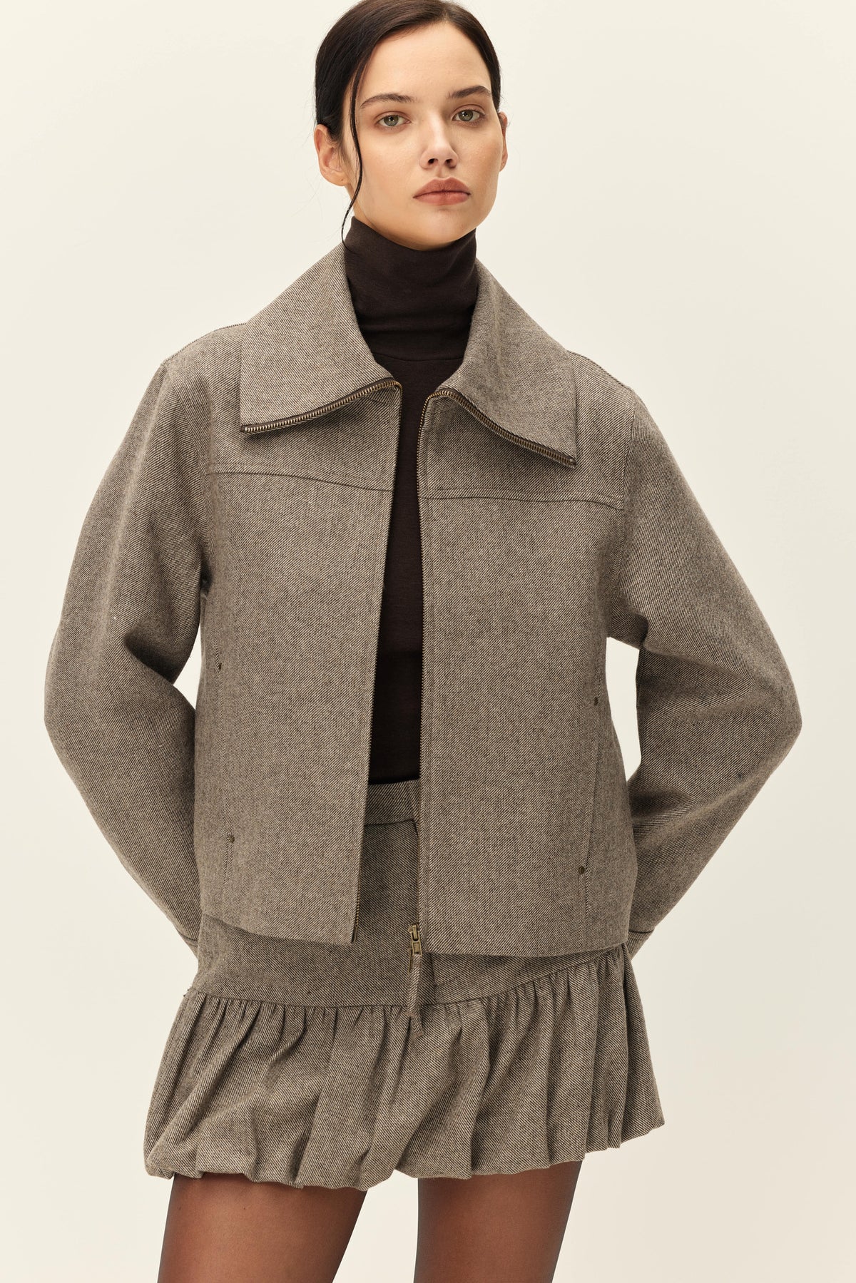 ELODIE BEATRICE ZIP FRONT JACKET