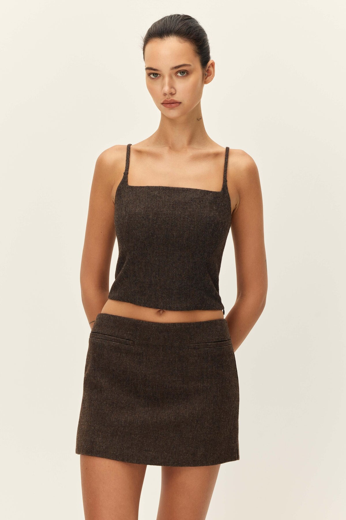 ELODIE PERRIN WOOL BLEND CAMI TOP
