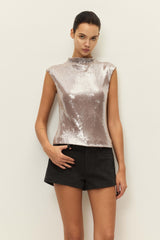 ELODIE SABRINA SEQUIN TOP