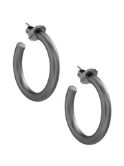ZENZII 25MM SMALL BRASS C HOOP EARRING W METAL PLA