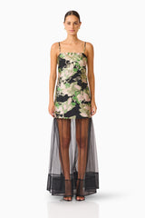 ELLIATT FLORAYNE SQUARE NECK MAXI DRESS