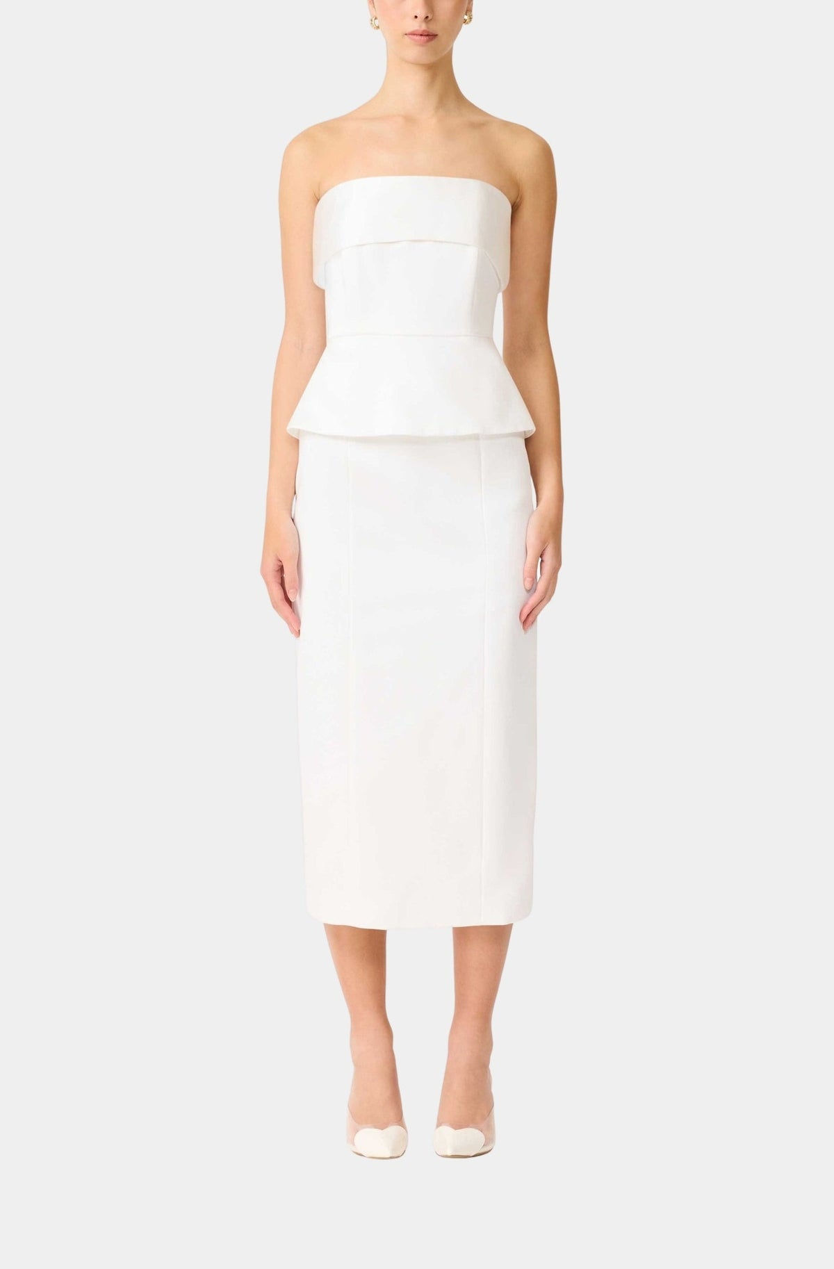 ELLIATT SYDNEY STRAPLESS MIDI DRESS