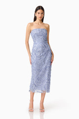 ELLIATT ELISA STRAPLESS MIDI DRESS
