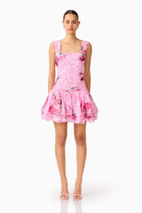 ELLIATT ELEANORA PLEATED MINI DRESS