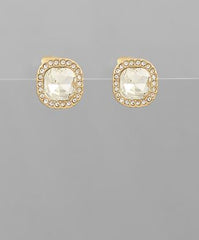 GS CUSHION CUT CLIP ON EARRING