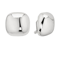 GS SQUARE DOME SHAPE CLIP EARRING