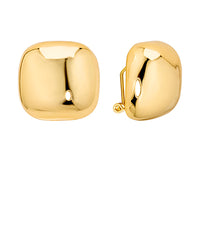 GS SQUARE DOME SHAPE CLIP EARRING