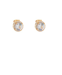 GS STONE CLIP ON STUD EARRINGS
