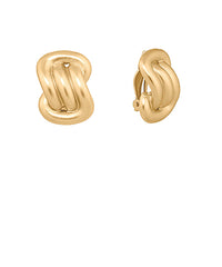 GS WAVY TEXTURED METAL CLIP ON EARRING