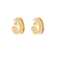 GS TEXTURED ORGANIC CLIP ON HOOPS