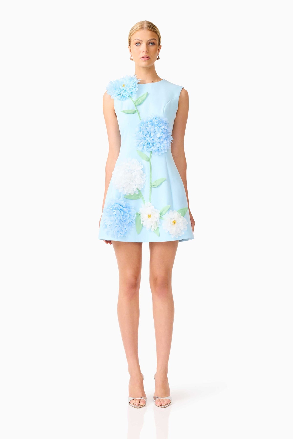 ELLIATT BUTTERCUP EMBROIDERED MINI DRESS