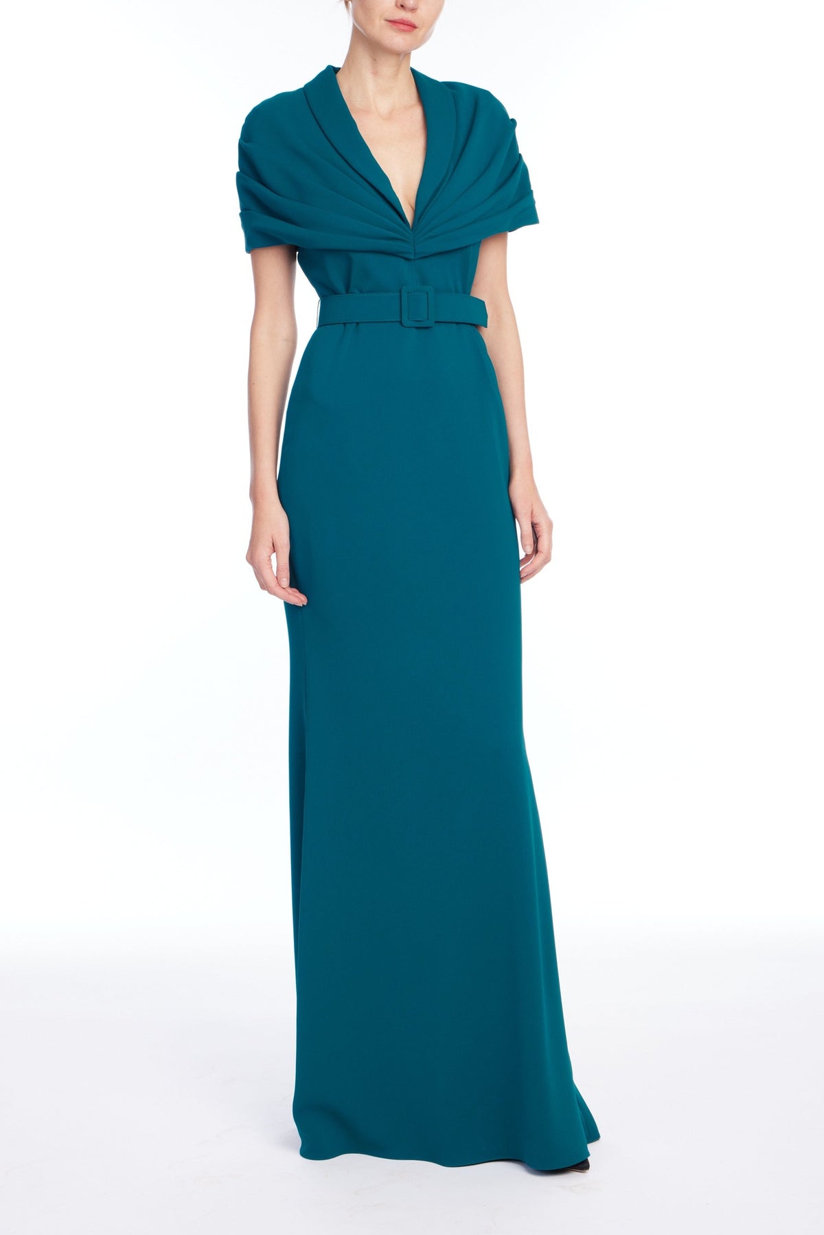 BADGLEY MISCHKA COWL NECK GOWN