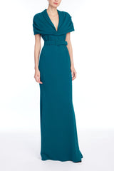 BADGLEY MISCHKA COWL NECK GOWN