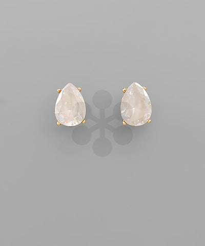 CZ T DROP CRYSTAL EARRINGS