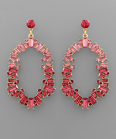 GS RECTANGLE BEAD OVAL EARRING