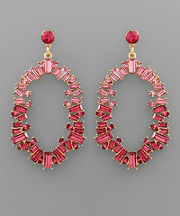 GS RECTANGLE BEAD OVAL EARRING