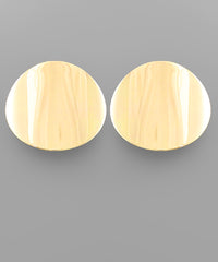 GS CURVED DISC EARRING