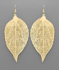 GS GOLDEN LEAF EARRING