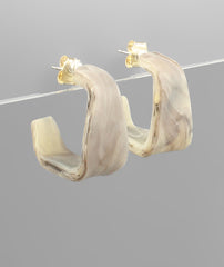 GS MATTE ACRYLIC SQUARE OPEN HOOPS