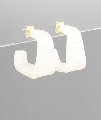 GS MATTE ACRYLIC SQUARE OPEN HOOPS