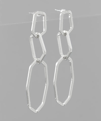 GS 3 LOOP CHAIN EARRING