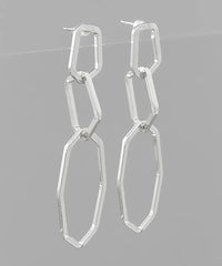 GS 3 LOOP CHAIN EARRING