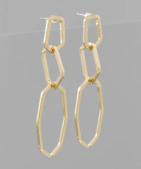 GS 3 LOOP CHAIN EARRING