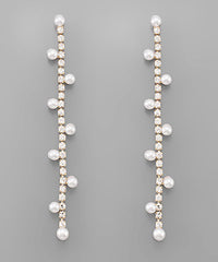 GS PEARL/SPARKLE STRAND EARRING