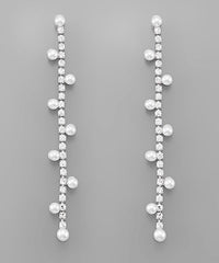 GS PEARL/SPARKLE STRAND EARRING