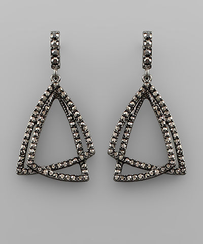 GS PAVED TRIANGLE LAYER EARRIN
