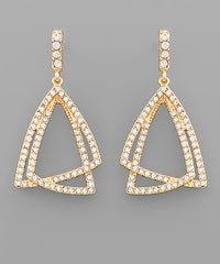 GS PAVED TRIANGLE LAYER EARRIN