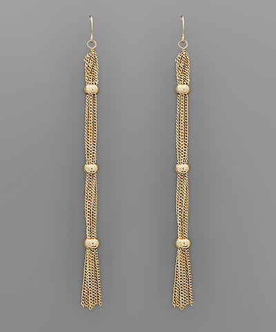 GS MULTI CHAIN CURTAIN EARRING