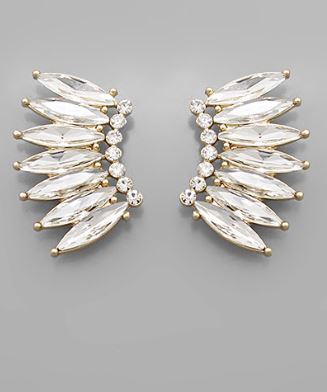 GS GLASS WING EARRING
