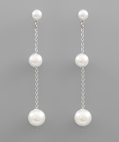 GS 3 PEARL DROP EARRING