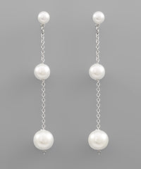 GS 3 PEARL DROP EARRING