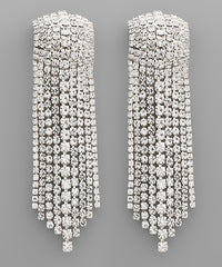 GS SQUARE FRINGE EARRINGS