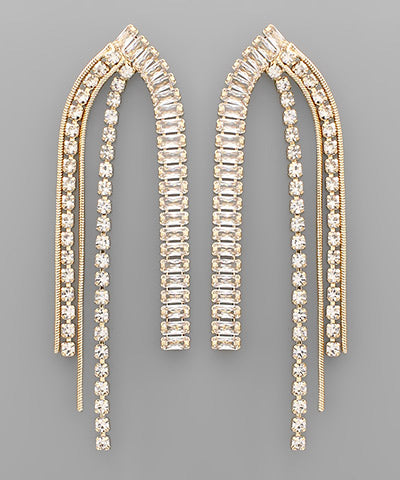 GS MULTI CRYSTAL ROW EARRING