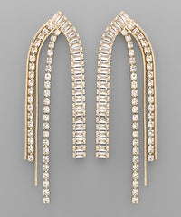 GS MULTI CRYSTAL ROW EARRING